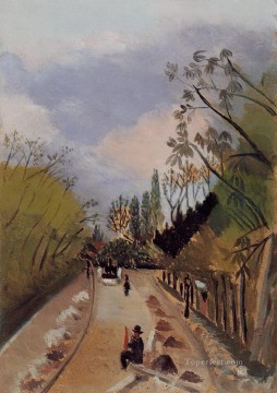  primitivism art painting - avenue de l observatoire 1898 Henri Rousseau Post Impressionism Naive Primitivism